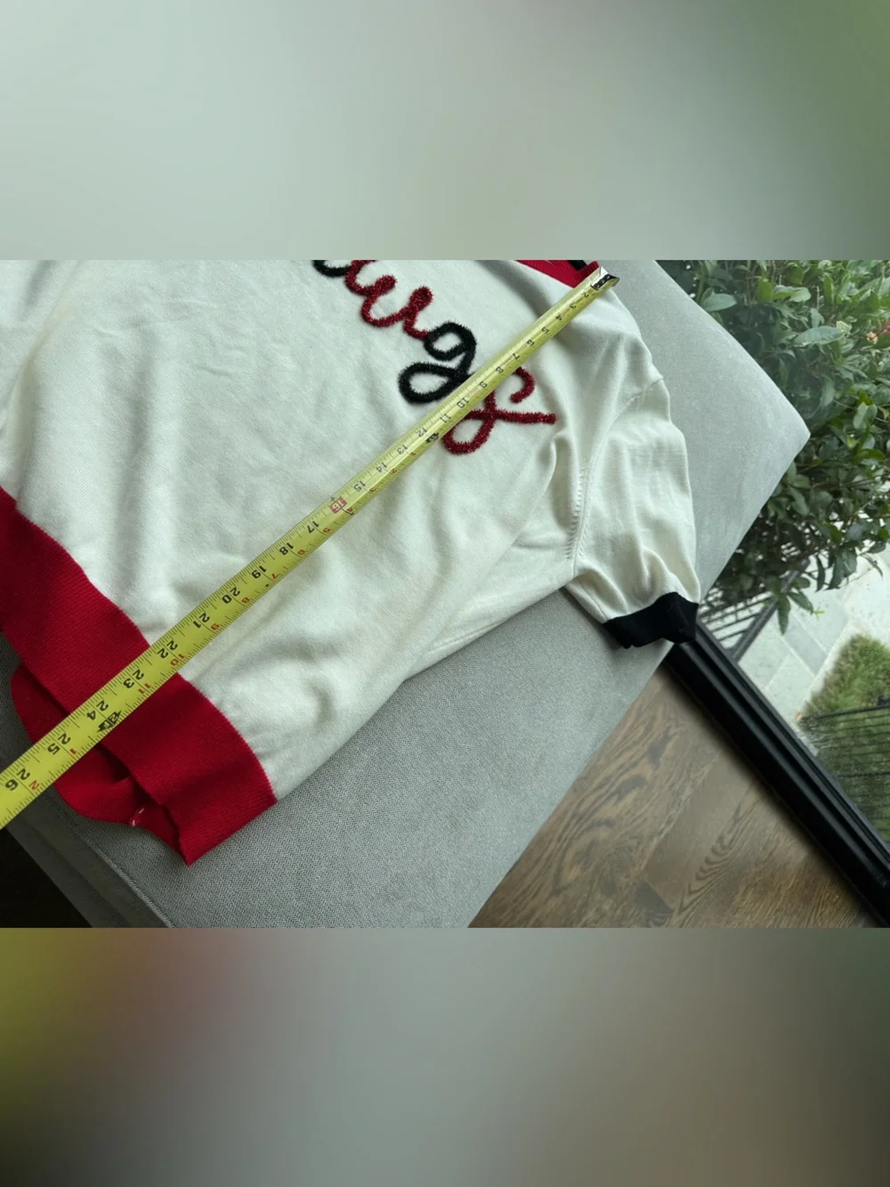 Queen of Sparkles ‘Dawgs' Georgia Bulldogs Short Sleeve Top Red & Black Trim UGA - Picture 8 of 8